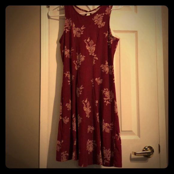 Mudd Dresses & Skirts - MUDD wine rose sleeveless skater dress